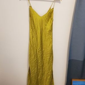 Lime green Dannijo silk slip dress